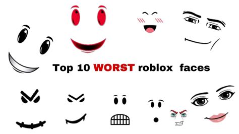 Top 10 𝘄𝗼𝗿𝘀𝘁 Roblox Faces Youtube