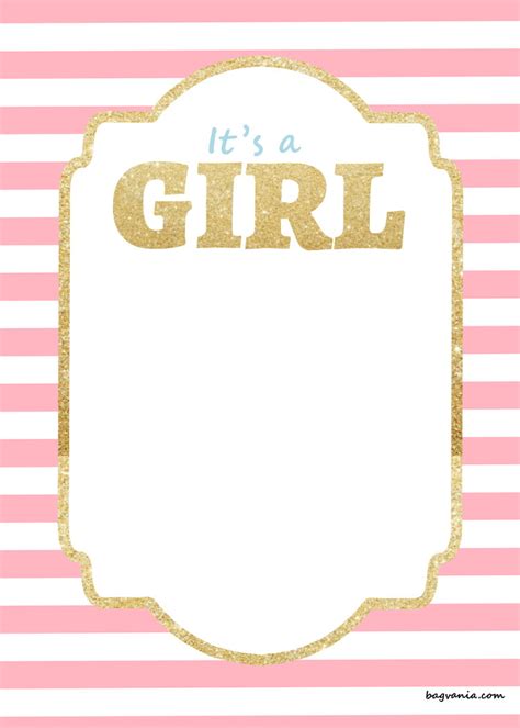 Bagvania provides daily birthday invitation templates where you can download it for free. FREE Printable Baby Shower Invitations - Glitter Gold ...