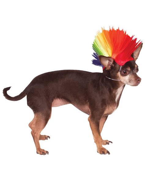 Rainbow Pet Punk Rock Pride Spikey Mohawk Dog Cat Costume Wig Walmart