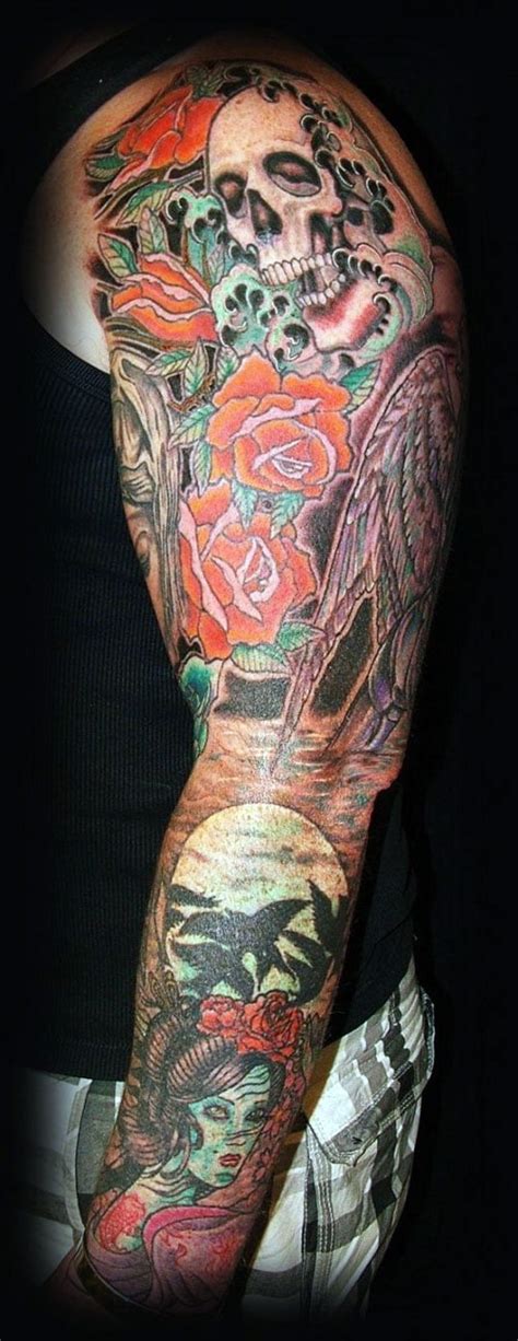 Full Arm Sleeve Tattoo Designs Cool Tattoos Bonbaden