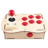 Plywood Deluxe Arcade Controller Kit For Raspberry Pi Cherry Red