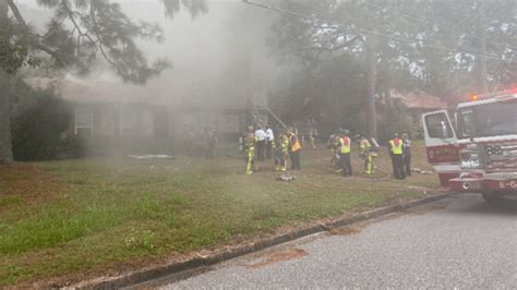 Mobile Fire Responds To Two Story House Fire On Marian Drive