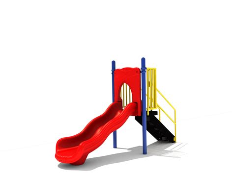 3 Free Standing Single Wave Slide Playground Boss Commercial