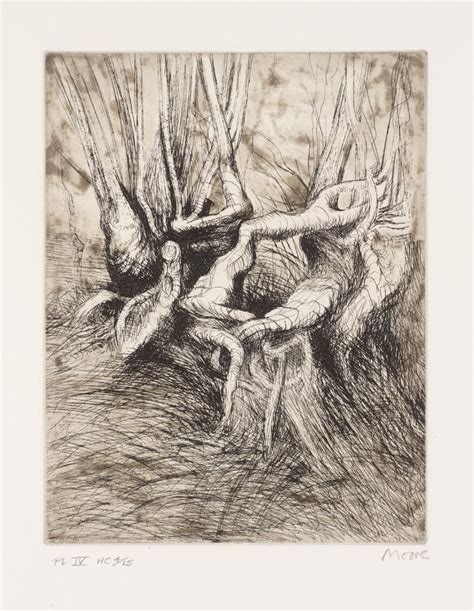 Henry Moore OM, CH, 'Trees IV Tortured Roots' 1979 | Henry moore drawings, Henry moore, Henry 