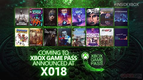 X018 Xbox Game Pass Pas Moins De 16 Nouveaux Jeux Ajoutés Au