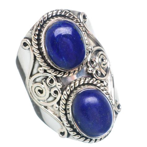 Lapis Ring 925 Sterling Silver