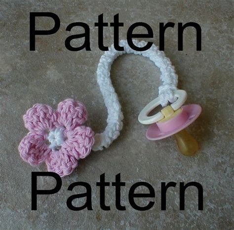 Pdf Pattern For Crochet Pacifier Clip By Maisondeterre On Etsy Baby