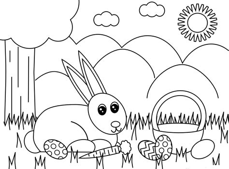 The postman and easter egg. Easter Egg Basket Coloring Pages | Holiday Coloring Pages