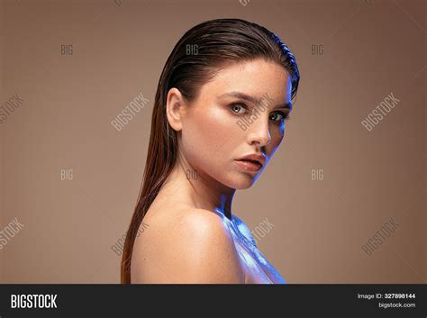 natural woman wet hair image and photo free trial bigstock