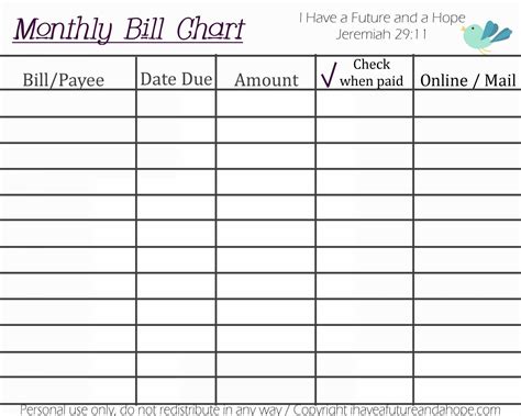 Free Printable Weekly Bill Organizer Printable Free Templates Download