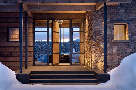 Modern Ski Home In Montana Boasts Views Of Snow Capped Mountains