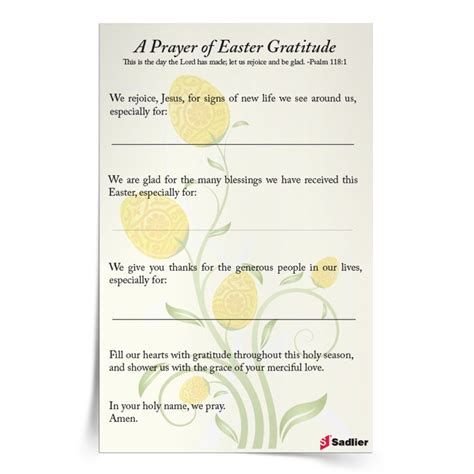 Creative god and lord of life, you who call forth from the darkness of death all those who love you, we rejoice, on this easter sunday, in the resurrection from the dead of our lord, jesus christ. Download my Prayer of Easter Gratitude and use it with your family or class to name the ways you ...