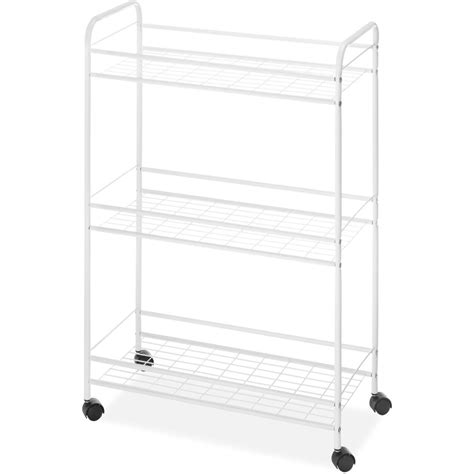 The slim shape allows it to fit in tight spaces. Whitmor Household Cart Slim 3 Tier White - Walmart.com ...