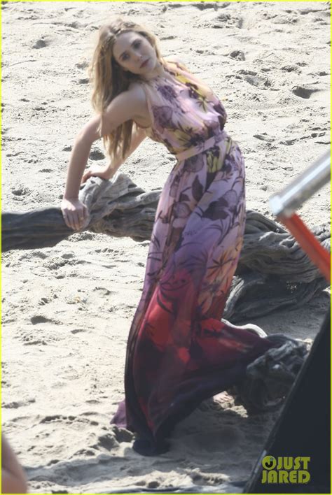 Elizabeth Olsen Hits The Beach For Photo Shoot After New Avengers Tv