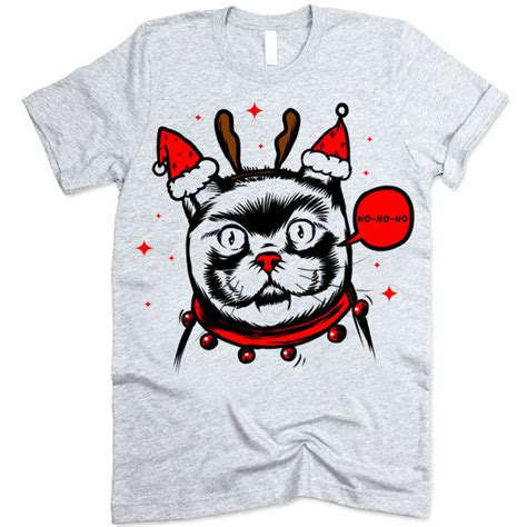 Funny Cat Christmas T Shirt Ted Shirts