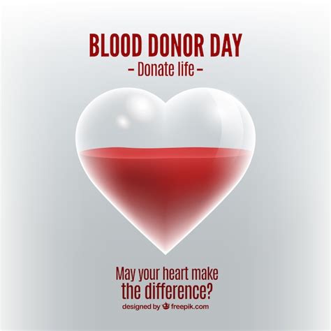 Coração Fundo Sangue Doação Vetor Grátis