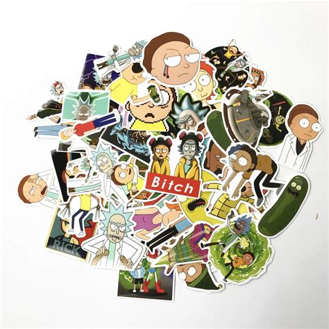 69pcslot Drama Rick And Morty 2019 Stickers Decal For Snowboard Laptop