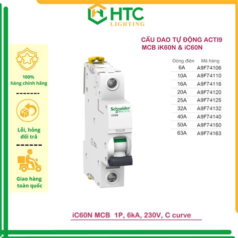 Hàng Chính Hãng Schneider Electric Cầu Dao Aptomat Tự động Mcb