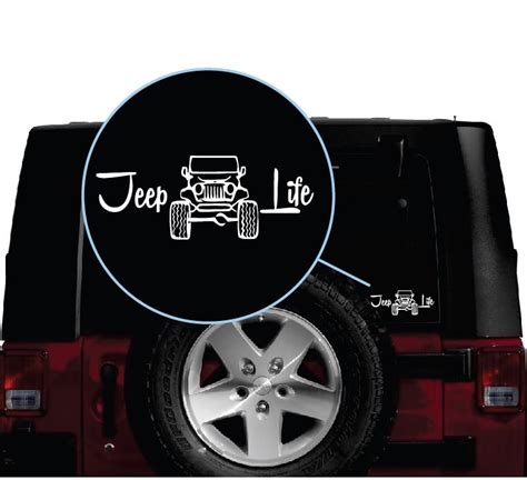 Jeep Life Vinyl Window Decal Stickers A2