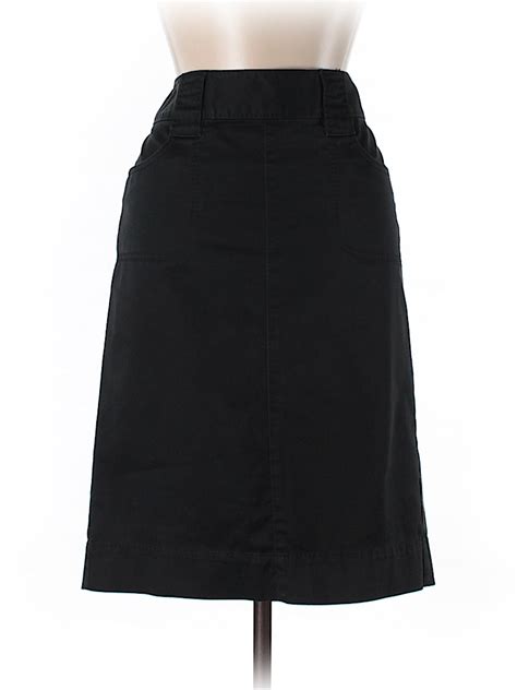 banana republic solid black casual skirt size 6 87 off thredup