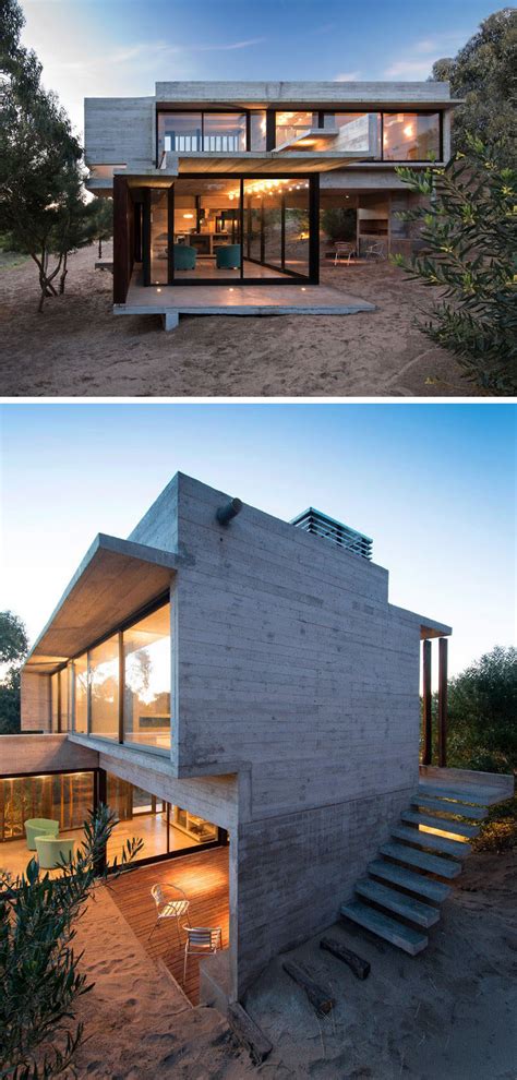 Simple Contemporary Concrete Homes Placement House Plans