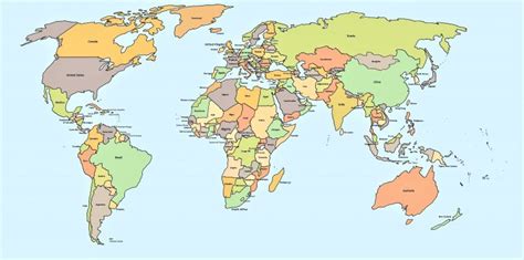 Mapas Planisferio Politico Con Nombres Color Mundo Pinterest Images Images