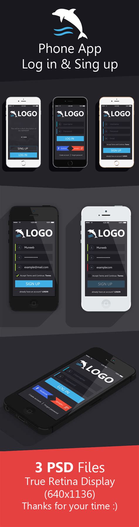 Free Mobile App Login And Signup On Behance