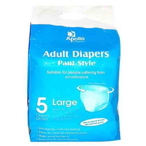 Apollo Pharmacy Adult Diapers Pant Style Large 5s Fitbynetcom