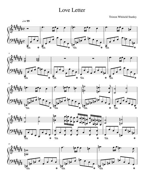Download sheet music and search pieces in our sheet music database. Love Letter-Original Sheet music for Piano | Download free in PDF or MIDI | Musescore.com