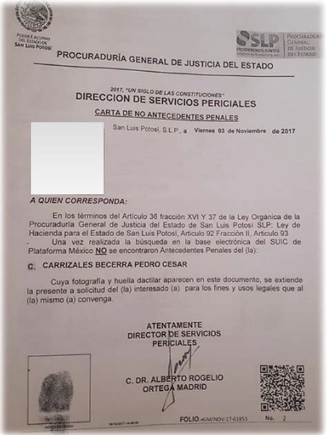 ≫ 🥇 Carta De Antecedentes No Penales Estado De México