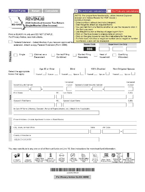 2020 2022 Mo Form Mo 1040a Fill Online Printable Fillable Blank