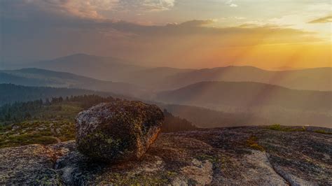 2560x1440 Rock Landscape Mountain Sunset Sky 5k 1440p