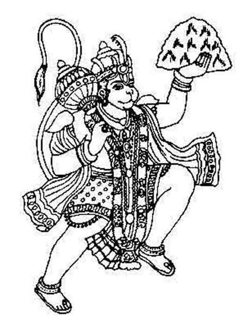 Hindu Gods Pencil Coloring Pages