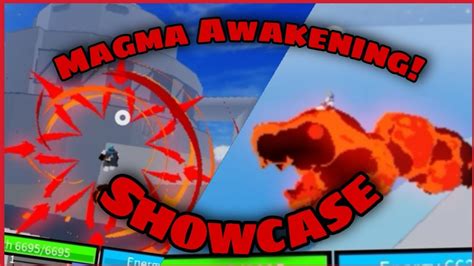 Magma Awakening Showcase Blox Fruits Upd Youtube