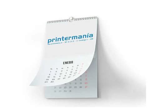 Calendarios de pared 7 láminas imprenta online Printermanía