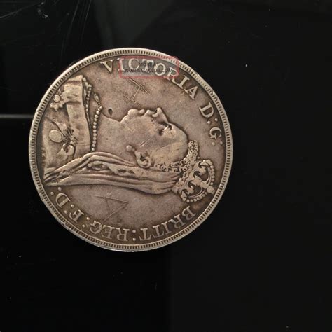 1892 Silver British Crown Victoria Great Britain Uk Coin