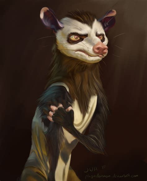 Opossum Painted By Plaguedaemon On Deviantart