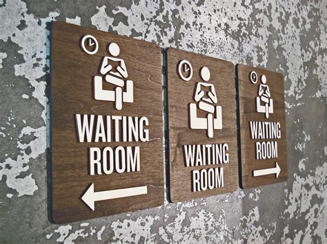 Waiting Room Doctor Office Sign Directional Arrows Etsy