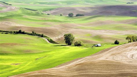 Photo Vast View Of Cultivated Landscape 1920x1080 Download