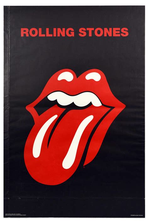 Sold Price Music Poster Rolling Stones Tongue Lips Logo January 6