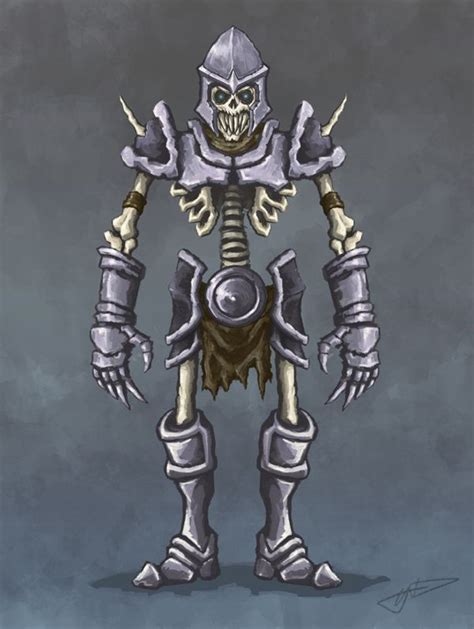 Skeleton Warrior Concept By Dávid Holló Via Behance Skeleton Warrior