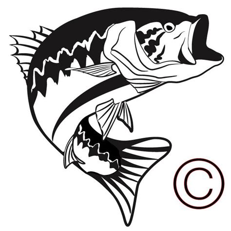 Largemouth Bass Fish Jumping Vinyl Decal Sticker Home And Garden