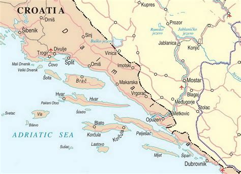 Karta Južne Dalmacije Karta
