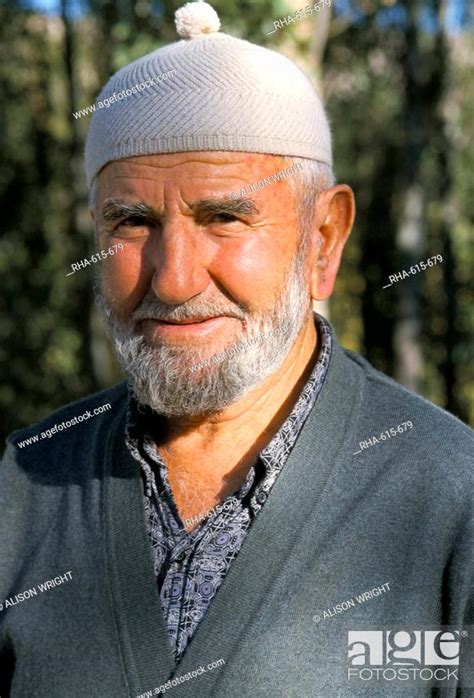 portrait of an old man at the mosque cappadocia anatolia turkey asia minor asia stock