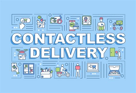 Contactless Delivery Word Concepts Banner By Bsd Art Factory
