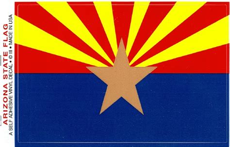 Made In Usa Arizona 35 X 5 Flag Decal Stickers Arizona 35 Inch X 5