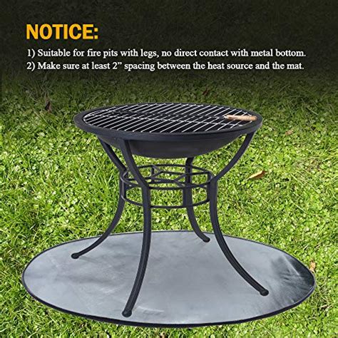 Roloway Fire Pit Mat For Deck 36 Inch Patio Fire Pit Pad Fireproof