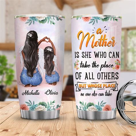 A Mother Is She Who Can Personalized Tumbler Mom And Daughter Etsy