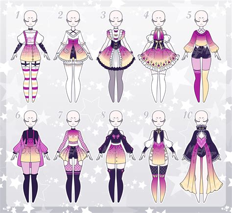 Outfit Adoptable Batch 93 Closed By Minty Mango On Deviantart
