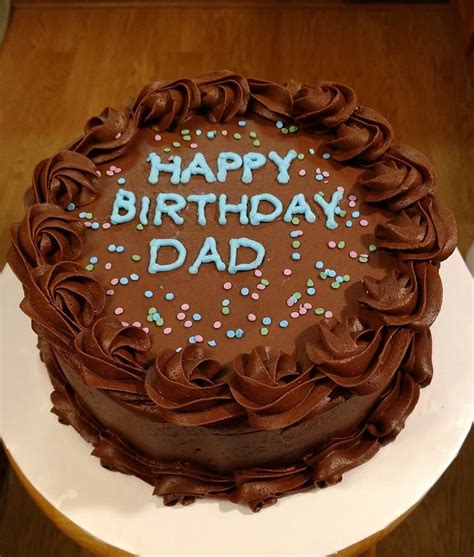 Simple Chocolate Buttercream Birthday Cake For A Man Birthday Cakes